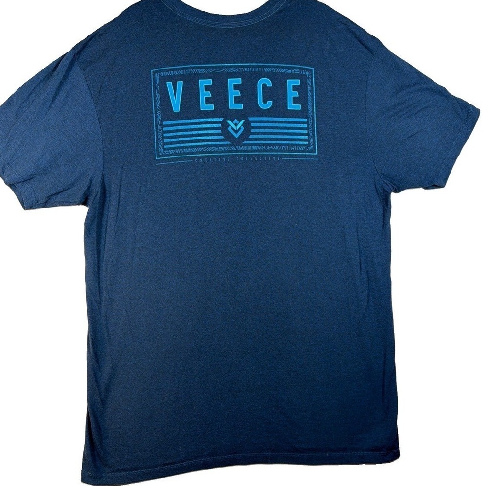 Veece Creative Collective Mens XL T-Shirt Navy Blue Graphic Short Sleeve Cotton - Picture 2 of 9
